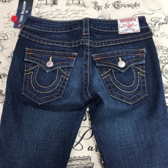 True Religion Joey Twist Flare Leg Dark Jeans - Picture 5 of 11